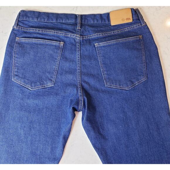 TAYLOR STITCH Democratic Button Fly Selvedge Jeans Med-Dark Blue Men's Size 35W - Picture 6 of 14